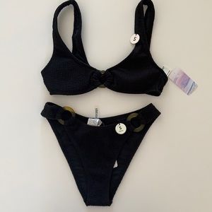 Forever 21 Seersucker Bikini Top & Bottom